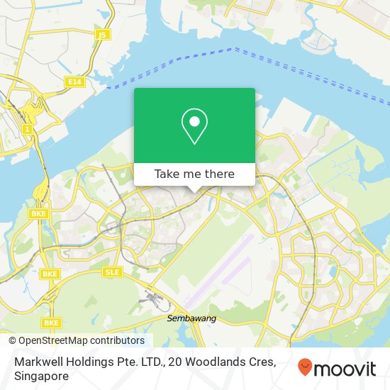 Markwell Holdings Pte. LTD., 20 Woodlands Cres map