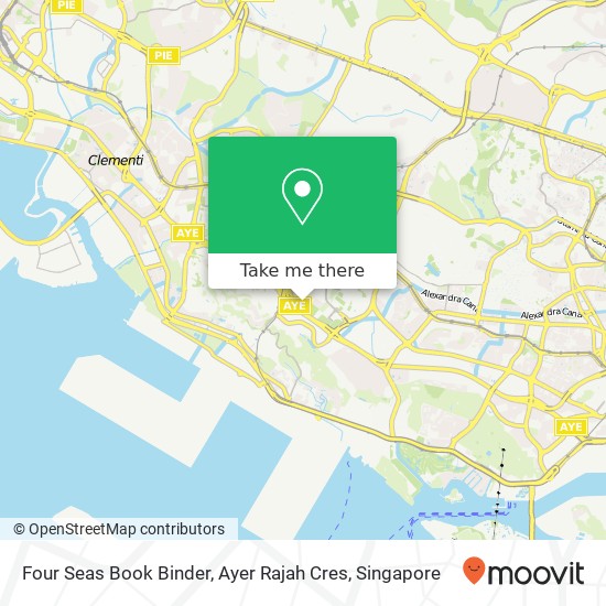 Four Seas Book Binder, Ayer Rajah Cres map