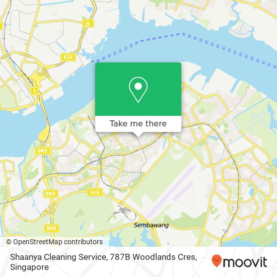 Shaanya Cleaning Service, 787B Woodlands Cres地图