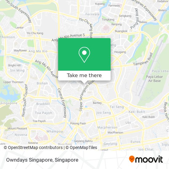 Owndays Singapore map