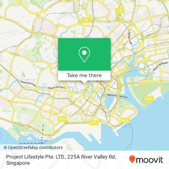 Project Lifestyle Pte. LTD., 225A River Valley Rd地图