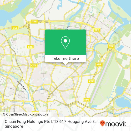 Chuan Fong Holdings Pte LTD, 617 Hougang Ave 8地图