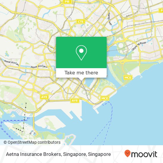 Aetna Insurance Brokers, Singapore map
