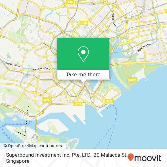 Superbound Investment Inc. Pte. LTD., 20 Malacca St地图