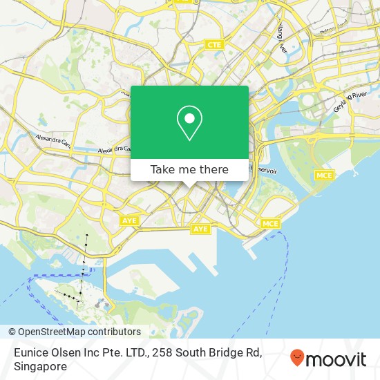 Eunice Olsen Inc Pte. LTD., 258 South Bridge Rd map