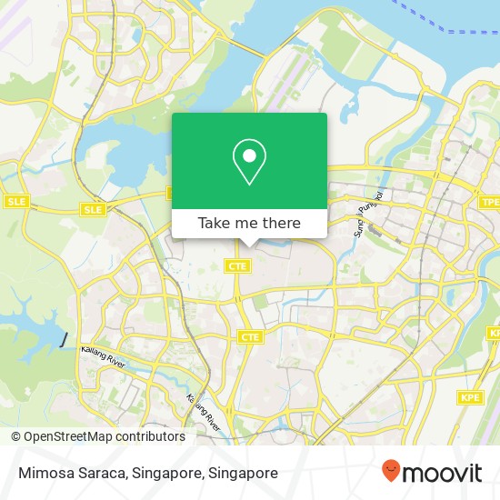 Mimosa Saraca, Singapore map