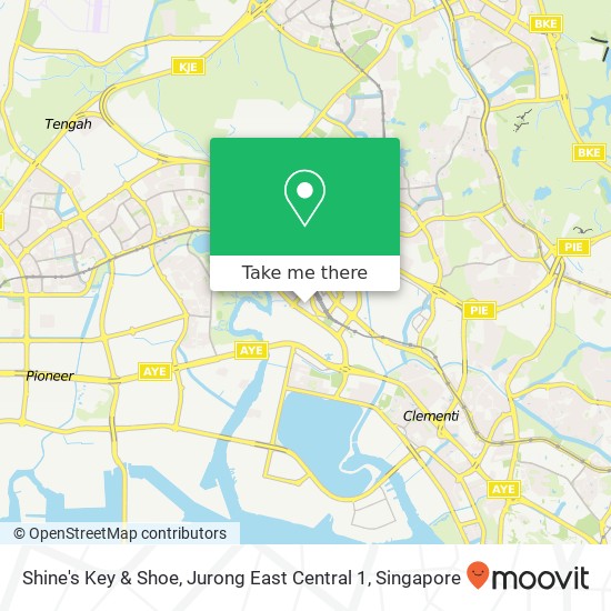 Shine's Key & Shoe, Jurong East Central 1 map