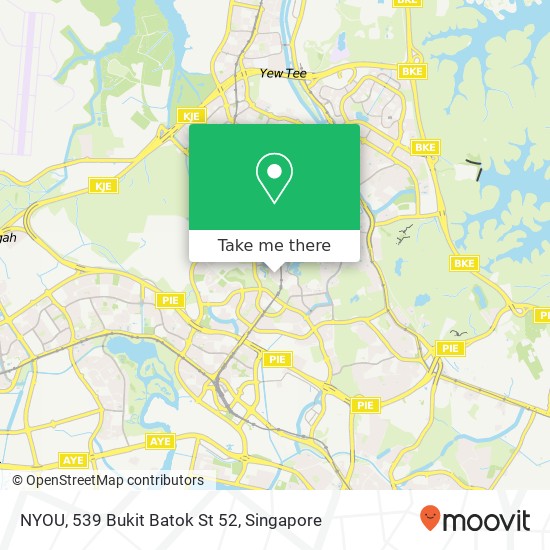 NYOU, 539 Bukit Batok St 52地图