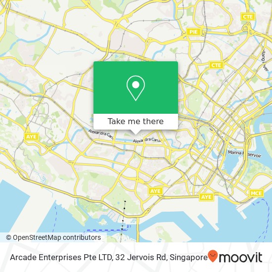 Arcade Enterprises Pte LTD, 32 Jervois Rd map
