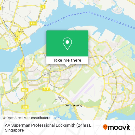 AA Superman Professional Locksmith (24hrs) map