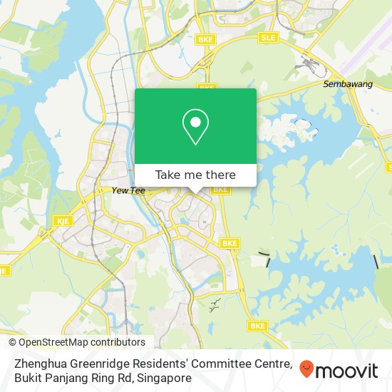 Zhenghua Greenridge Residents' Committee Centre, Bukit Panjang Ring Rd map