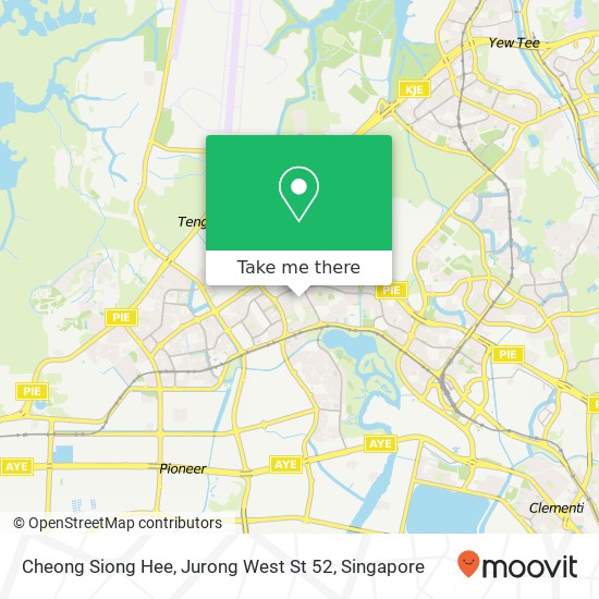 Cheong Siong Hee, Jurong West St 52 map