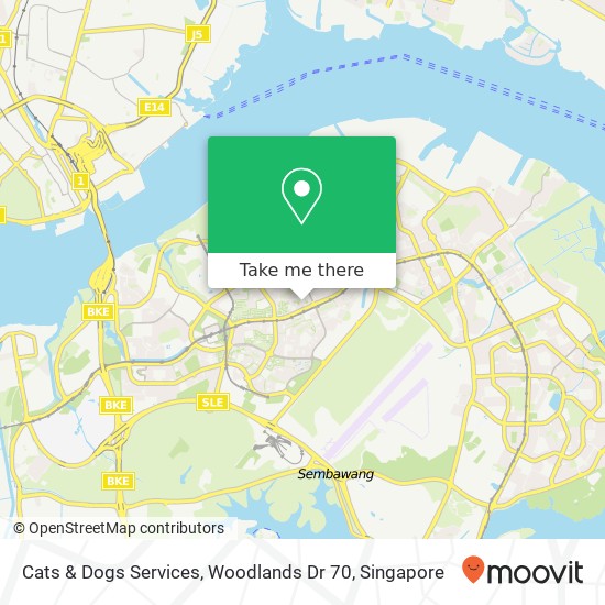 Cats & Dogs Services, Woodlands Dr 70 map