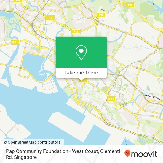 Pap Community Foundation - West Coast, Clementi Rd map