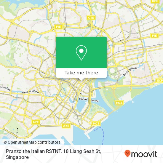 Pranzo the Italian RSTNT, 18 Liang Seah St map