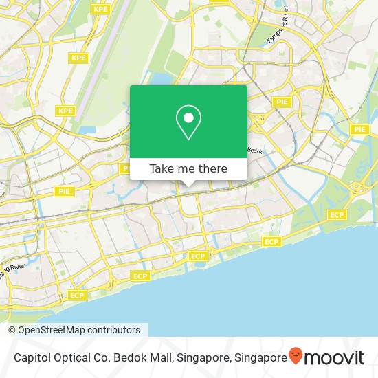 Capitol Optical Co. Bedok Mall, Singapore map