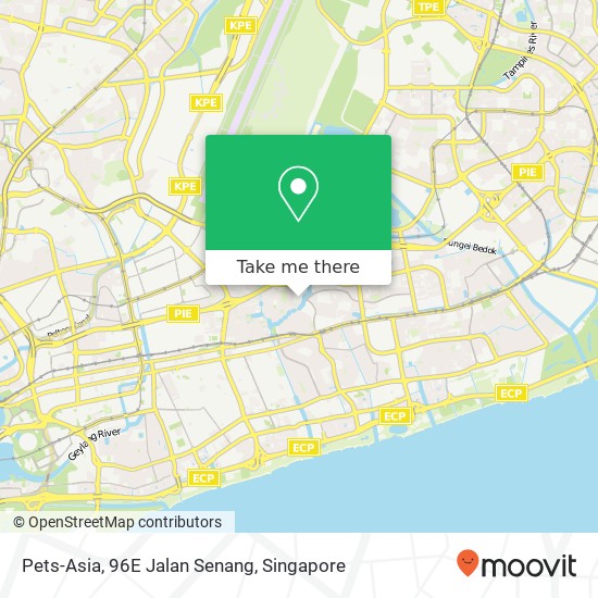Pets-Asia, 96E Jalan Senang map