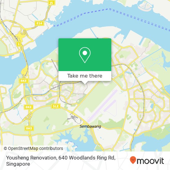 Yousheng Renovation, 640 Woodlands Ring Rd地图