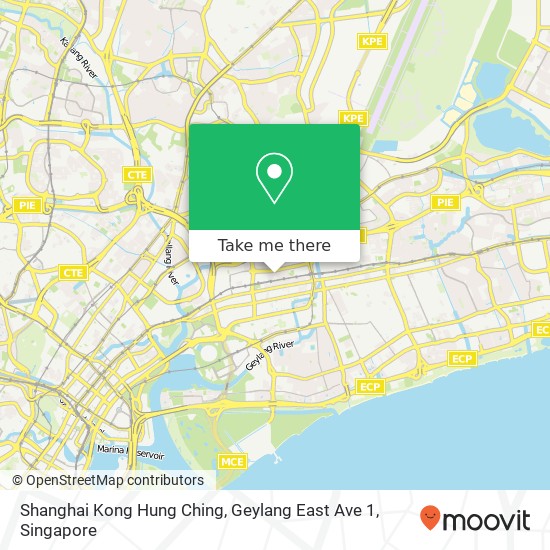 Shanghai Kong Hung Ching, Geylang East Ave 1 map