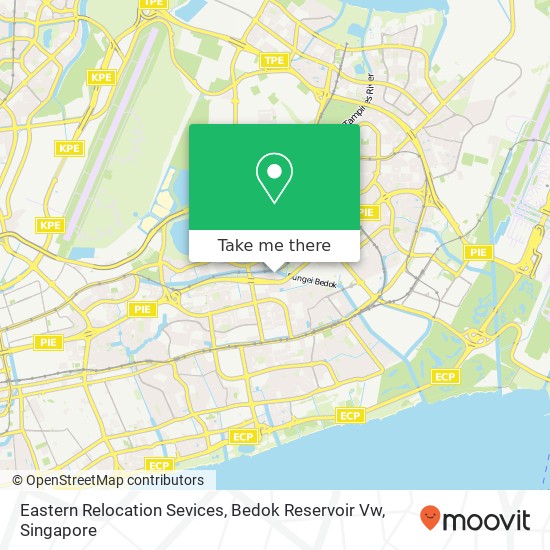 Eastern Relocation Sevices, Bedok Reservoir Vw map