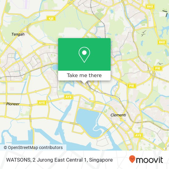 WATSONS, 2 Jurong East Central 1地图