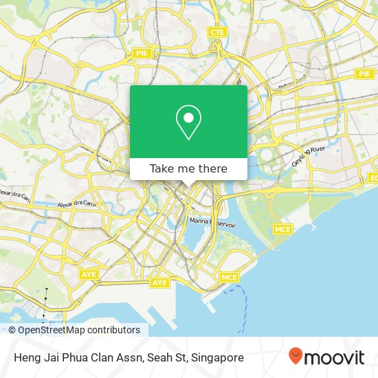 Heng Jai Phua Clan Assn, Seah St map