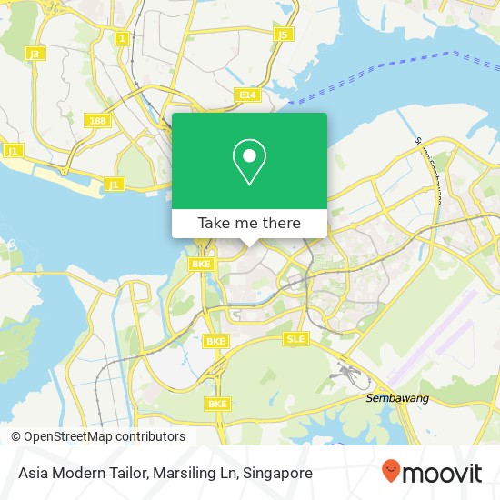 Asia Modern Tailor, Marsiling Ln map
