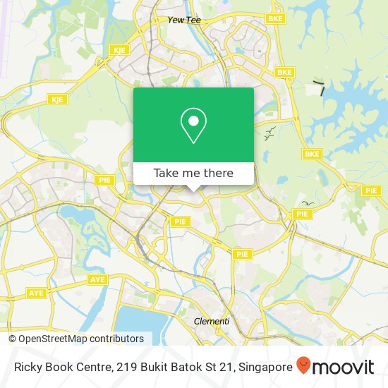 Ricky Book Centre, 219 Bukit Batok St 21 map