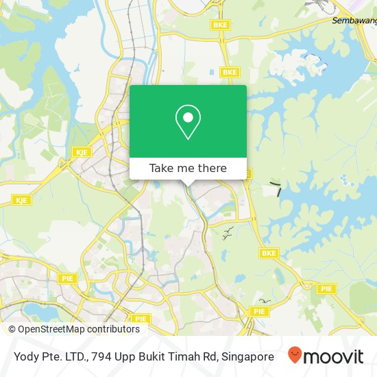 Yody Pte. LTD., 794 Upp Bukit Timah Rd地图