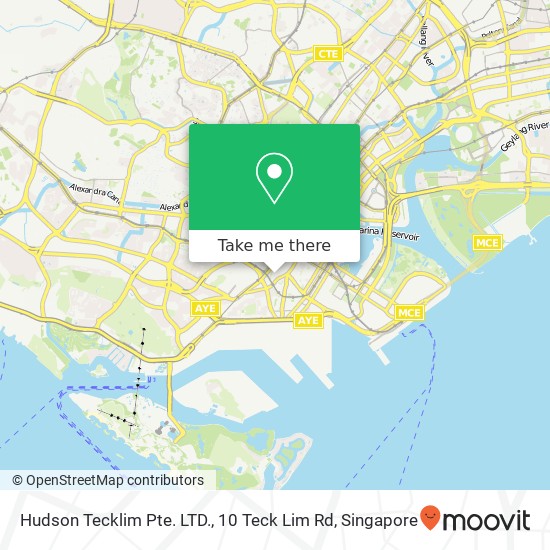 Hudson Tecklim Pte. LTD., 10 Teck Lim Rd map