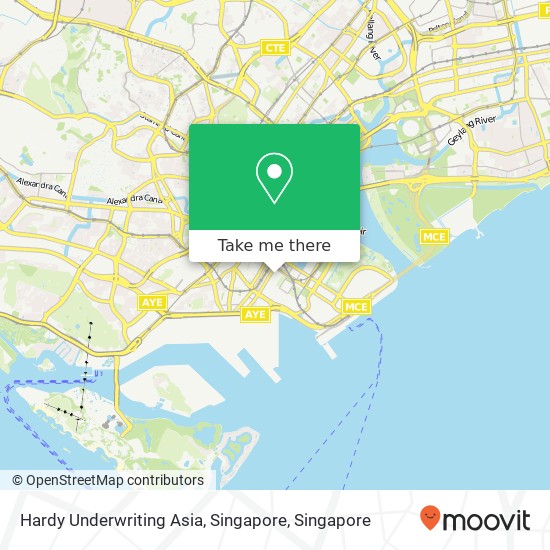 Hardy Underwriting Asia, Singapore map