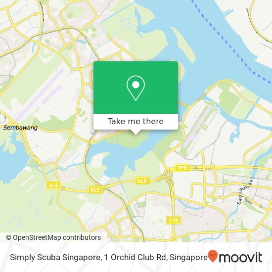 Simply Scuba Singapore, 1 Orchid Club Rd地图
