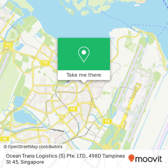 Ocean Trans Logistics (S) Pte. LTD., 498D Tampines St 45 map