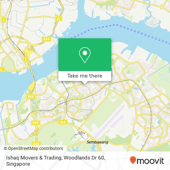 Ishaq Movers & Trading, Woodlands Dr 60 map