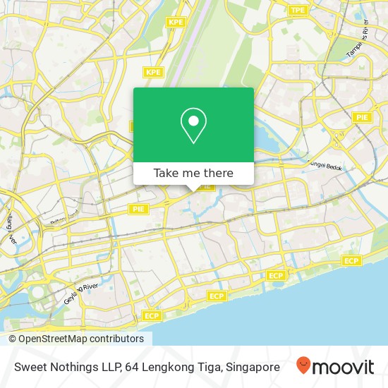 Sweet Nothings LLP, 64 Lengkong Tiga map