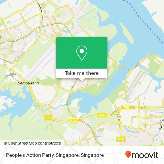 People's Action Party, Singapore map