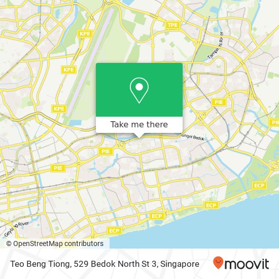 Teo Beng Tiong, 529 Bedok North St 3 map