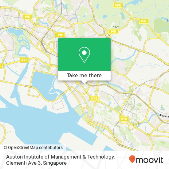 Auston Institute of Management & Technology, Clementi Ave 3 map