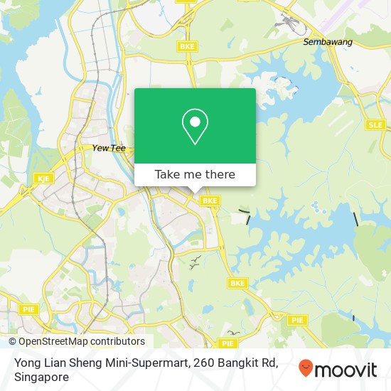Yong Lian Sheng Mini-Supermart, 260 Bangkit Rd地图