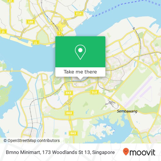 Bmno Minimart, 173 Woodlands St 13地图