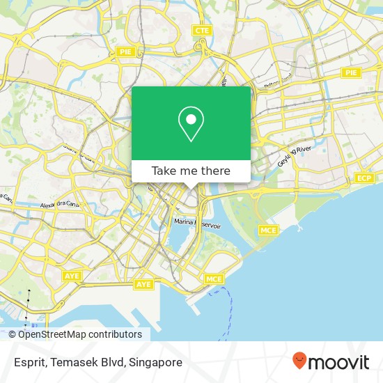 Esprit, Temasek Blvd map