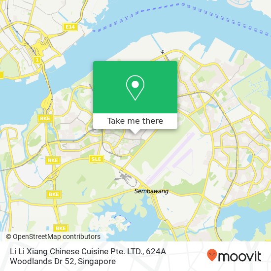 Li Li Xiang Chinese Cuisine Pte. LTD., 624A Woodlands Dr 52 map