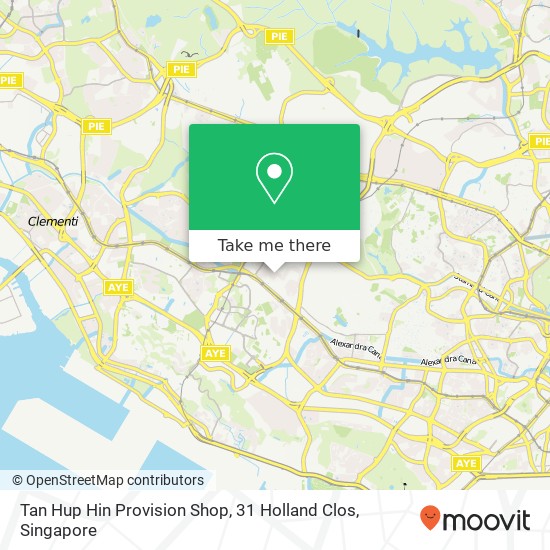 Tan Hup Hin Provision Shop, 31 Holland Clos地图