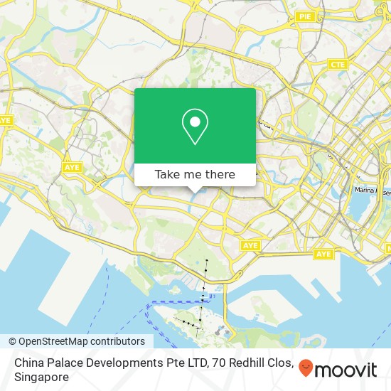 China Palace Developments Pte LTD, 70 Redhill Clos地图