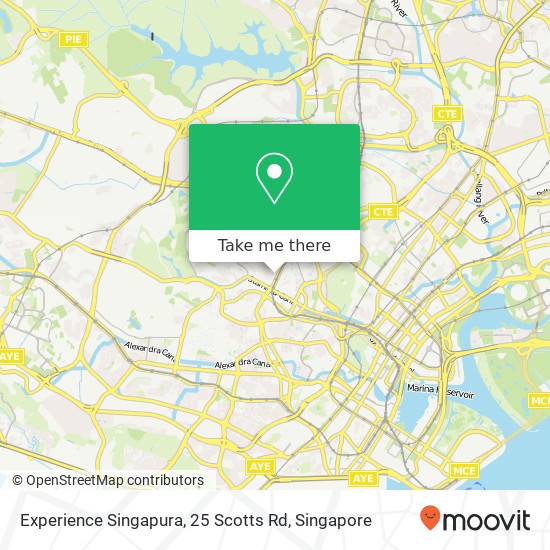 Experience Singapura, 25 Scotts Rd地图