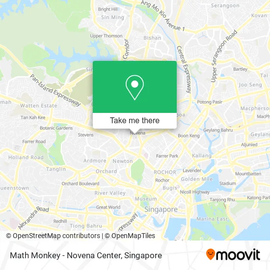 Math Monkey - Novena Center map