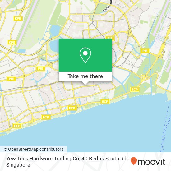 Yew Teck Hardware Trading Co, 40 Bedok South Rd map