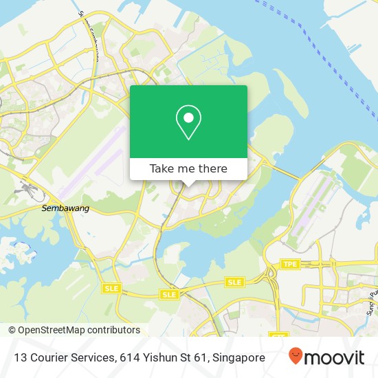 13 Courier Services, 614 Yishun St 61地图