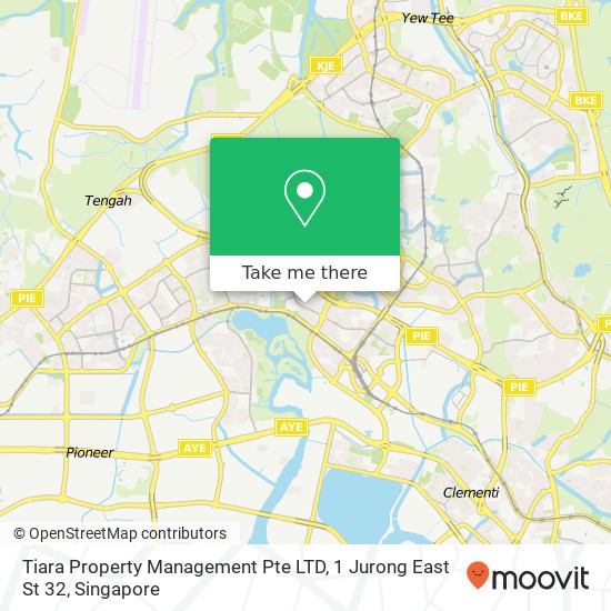 Tiara Property Management Pte LTD, 1 Jurong East St 32 map