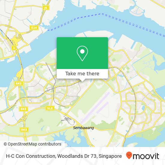 H-C Con Construction, Woodlands Dr 73 map